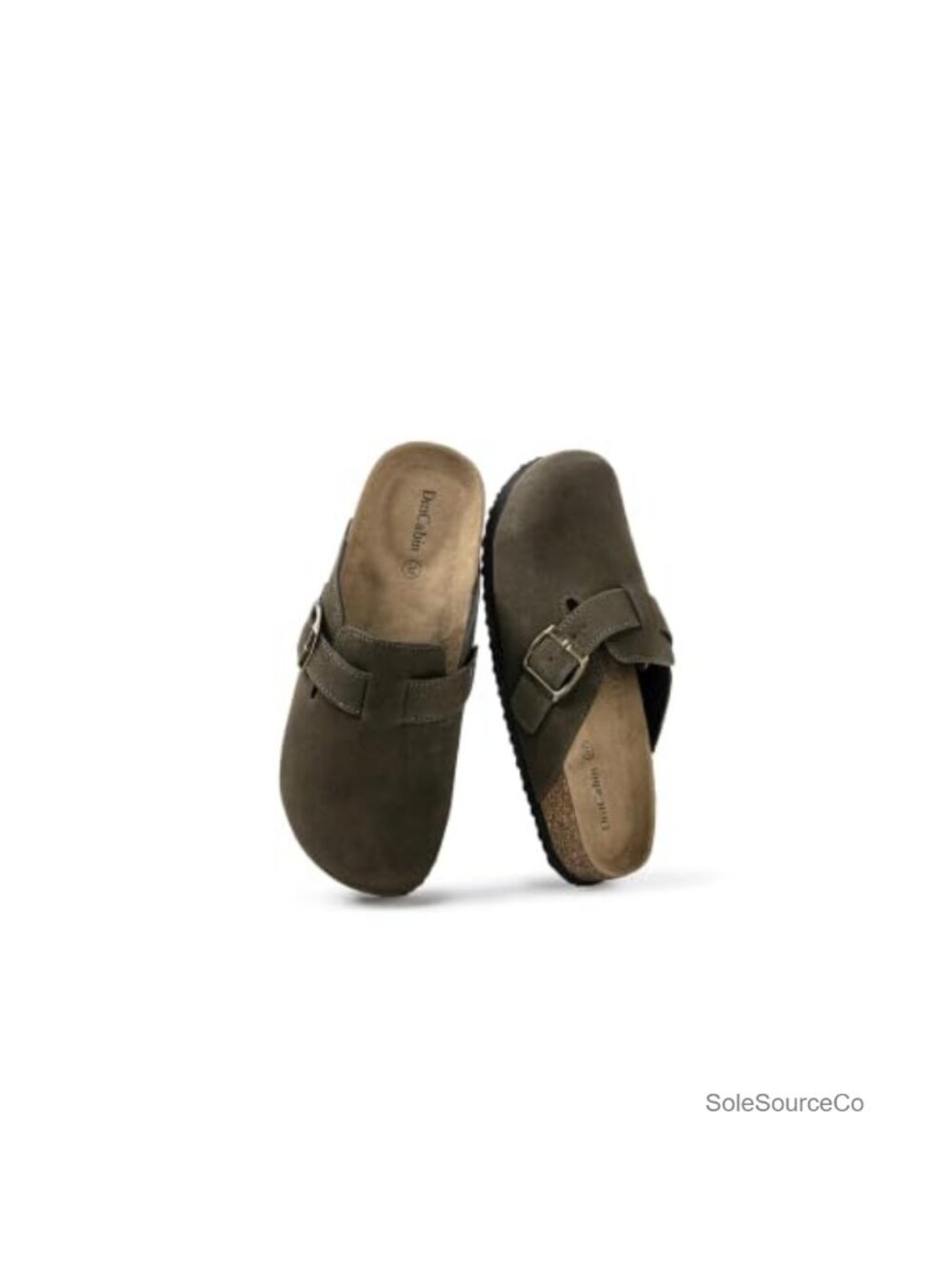 Suede Mules Clogs for Women Cork Footbed Arch Support Slip On Comfort Shoes
